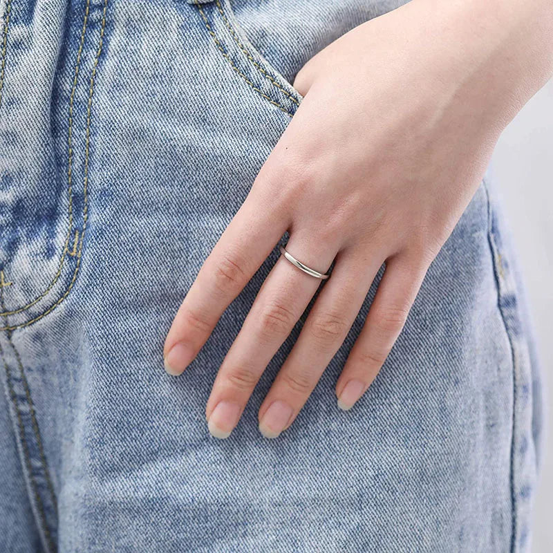 Minimalist Gold Titanium Wedding Band