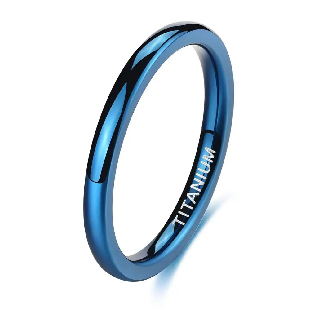 Minimalist Gold Titanium Wedding Band