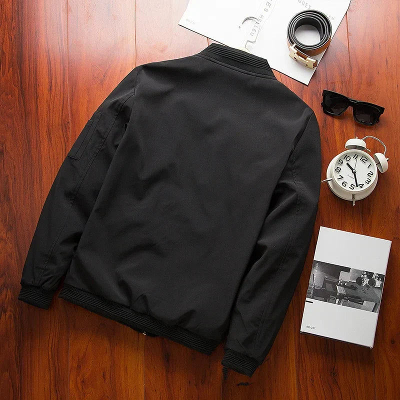 Modern Burgundy Street Style Bomber
