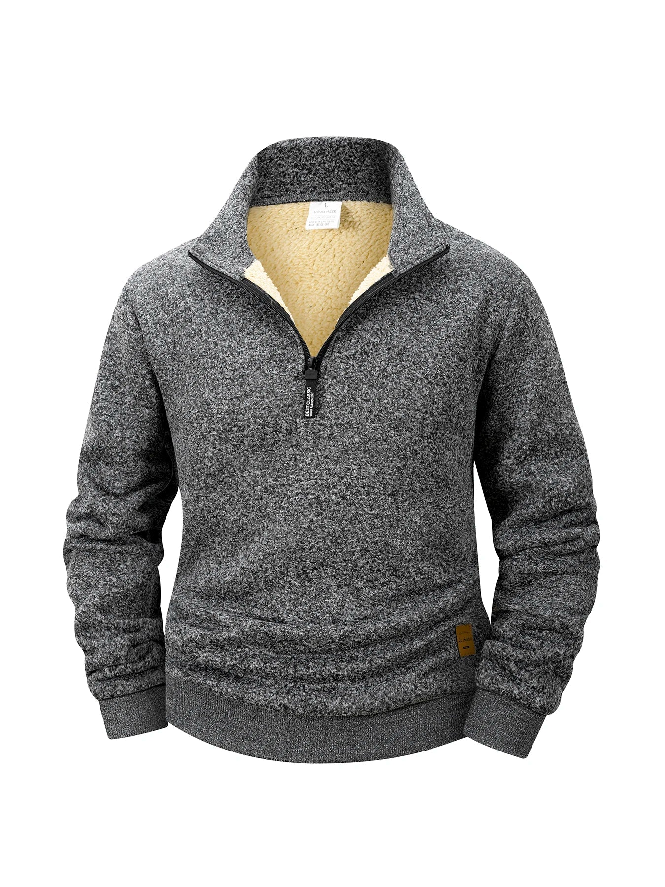 Casual Winter Quarter Zip Fleece Sweater