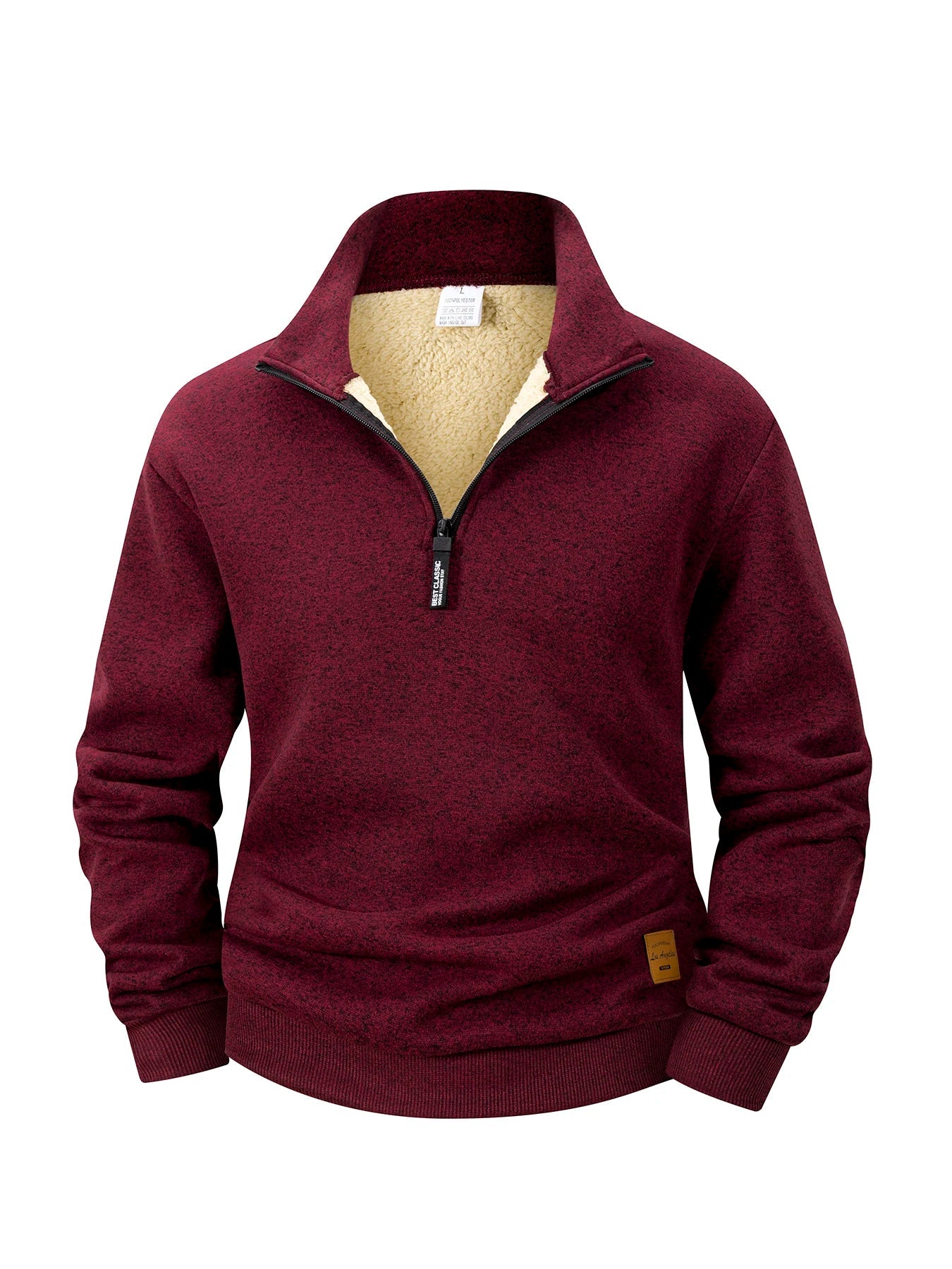 Casual Winter Quarter Zip Fleece Sweater
