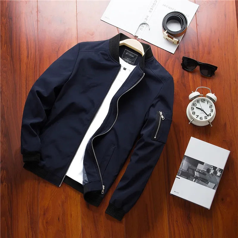 Modern Burgundy Street Style Bomber